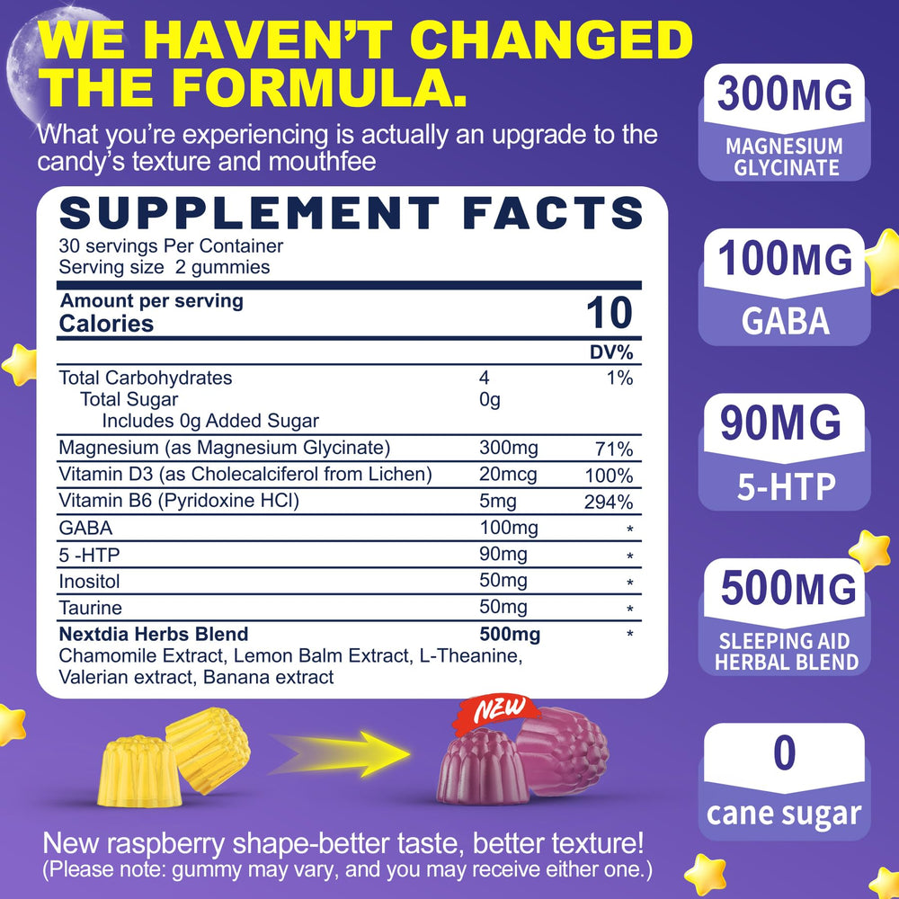 Nextdia gummy close-up showing texture and sugar-free surface for appealing chewable supplement