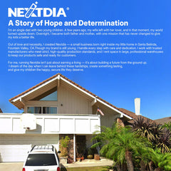 60-count bottle packaging with Nextdia branding