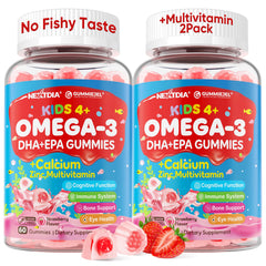 Nextdia Omega-3 Gummies for Kids bottle and packaging