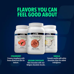 NF Sports Nutri Whey USA-made label signals purity and potency.