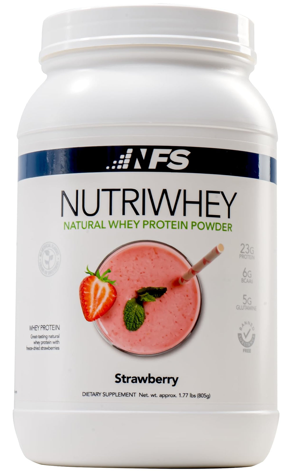 NF Sports Nutri Whey tub front shows post-workout recovery protein and endurance support