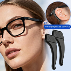 Adhesive backing and anti-slip bumps on nose pads