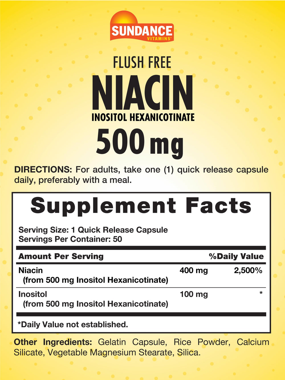 Graphic showing Niacin (Inositol Hexanicotinate) structure