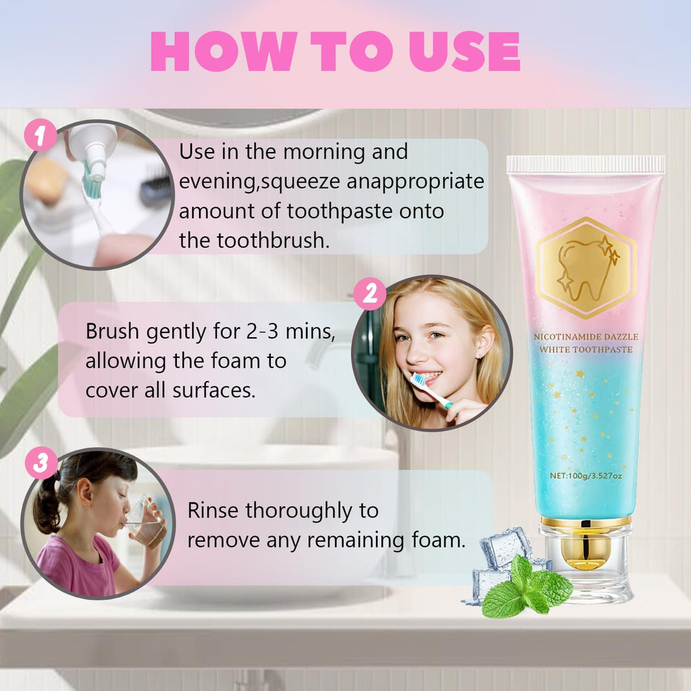 Close-up of toothpaste label highlighting enamel-safe and fluoride-free