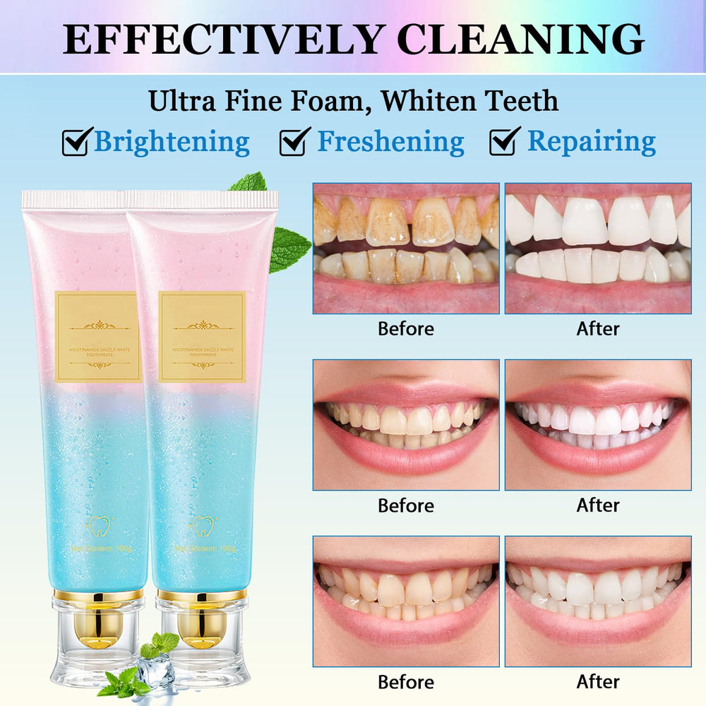 Niacinamide whitening toothpaste packaging