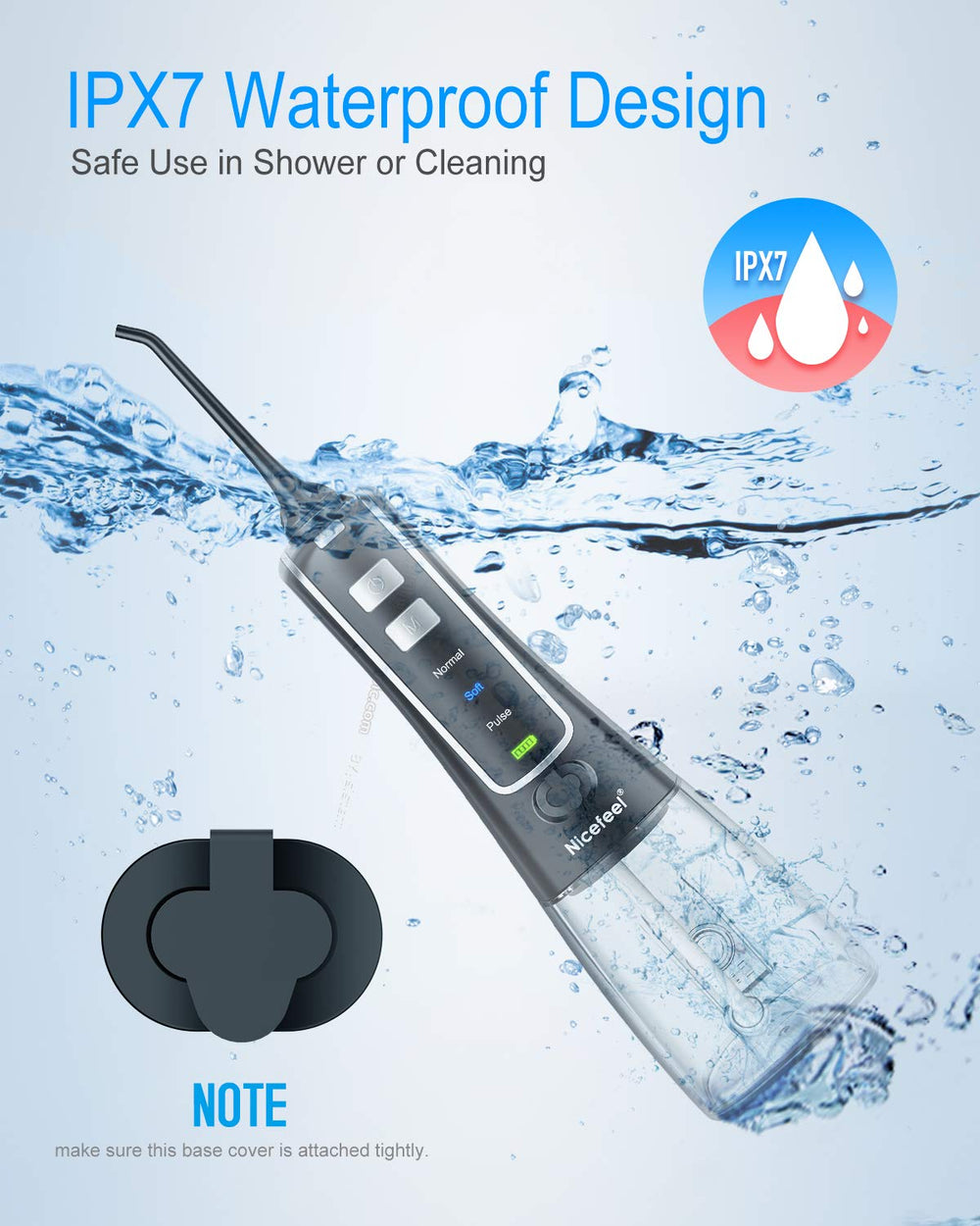 Three cleaning modes: Normal, Soft, and Pulse