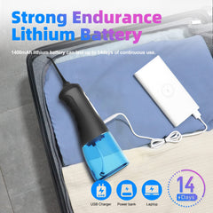 Compact travel-friendly, portable water flosser