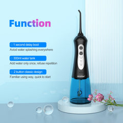 Water flosser with four jet tips for deeper cleaning