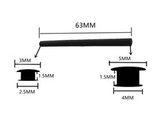63mm length and easy installation for Oakley eyewear replacement