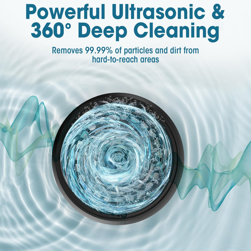 Compact 200ml ultrasonic cleaner on bathroom counter