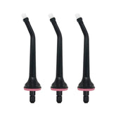Replacement tips for Nicwell water flosser in black, 3-pack, individually wrapped