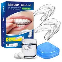 Front view of night mouth guard for teeth grinding