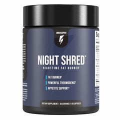 Night Shred Fat Burner bottle label - front view