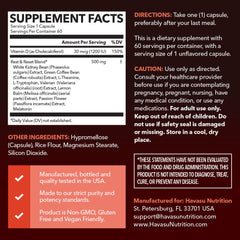 Close-up of Night Time Fat Burner Capsules bottle label showing 60 count