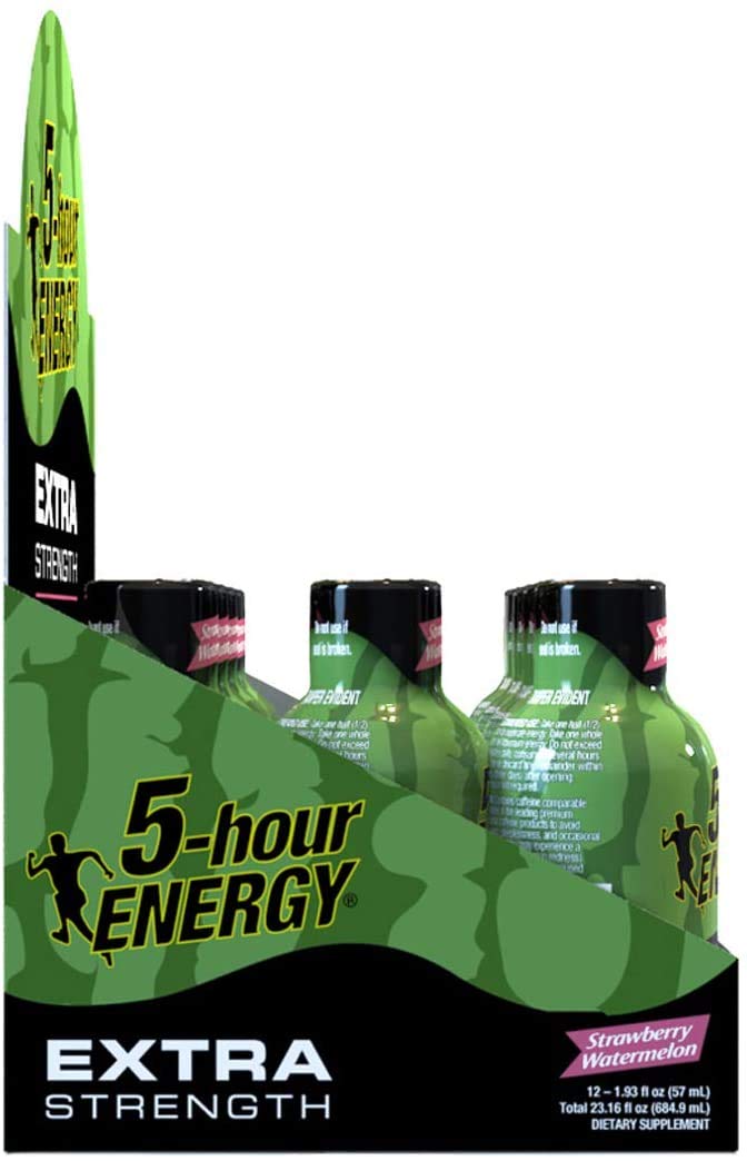 Close-up of Nill 5-Hour Energy Shot pack for quick refuel.