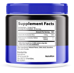 Nitric Boost Ultra ingredients panel on packaging