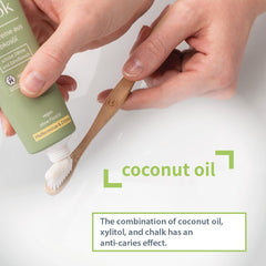 Calcium carbonate remineralization ingredient close-up