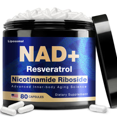 NLMUBR LUCKSIT NAD+ supplement bottle highlighting 900mg Nicotinamide Riboside