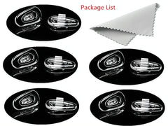 Pack of 5 pairs of clear 15mm NLQHOPTS nose pads