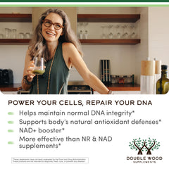 NAD+ boost concept graphic with NMNH branding