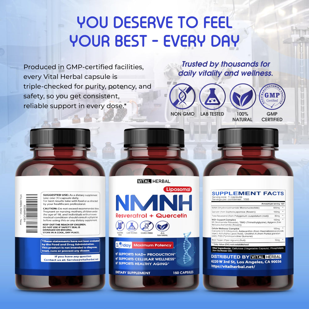 NMNH Resveratrol packaging box and bottle together