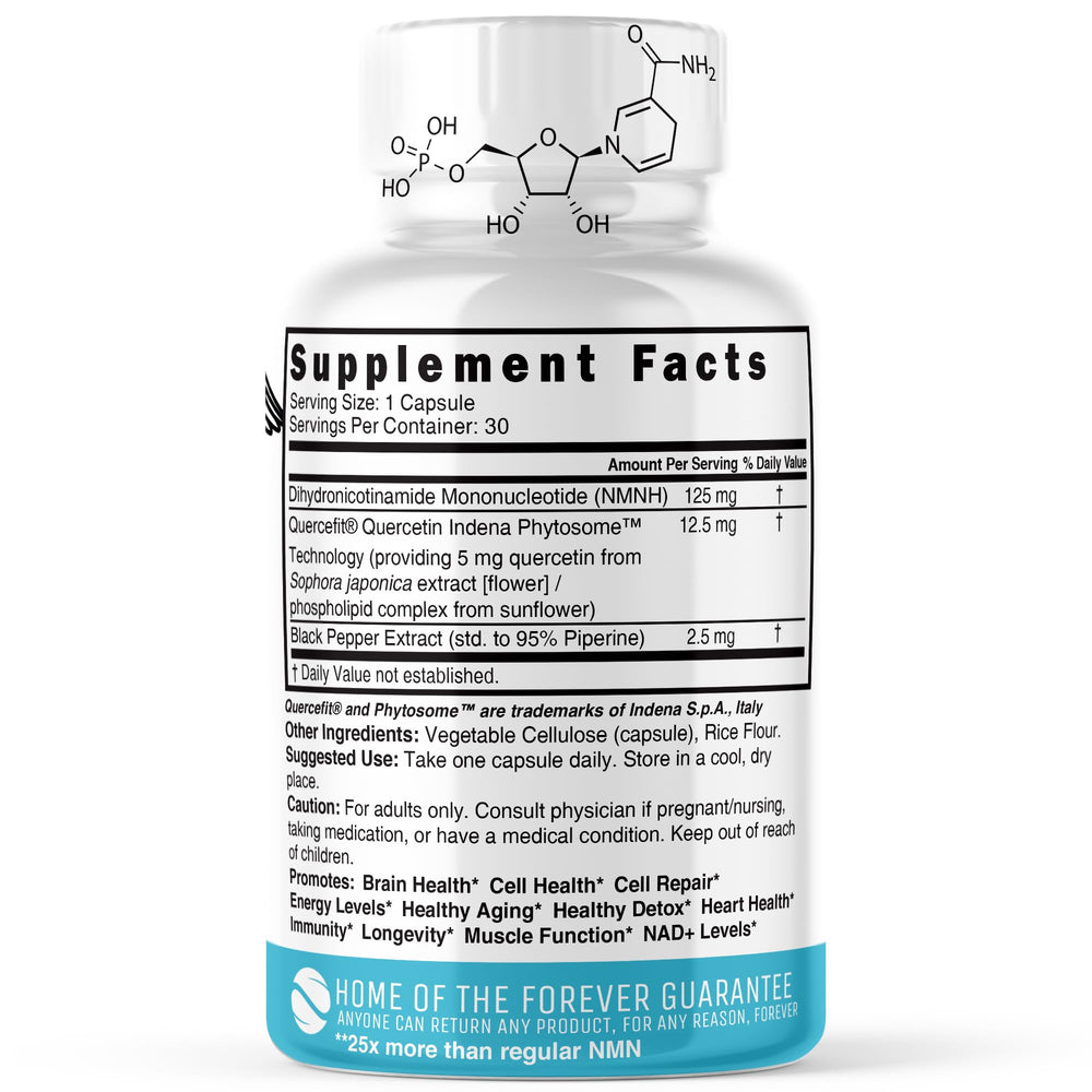 NMNH bottle and packaging reflecting 30 servings per bottle