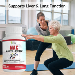 NAC supplement label with GMP information
