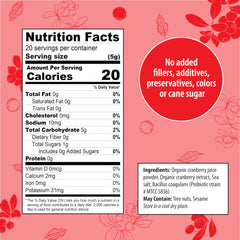 No added sugar label on packaging