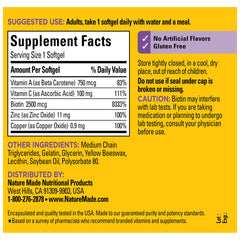 No artificial dyes or flavors in Nature Made Biotin softgels