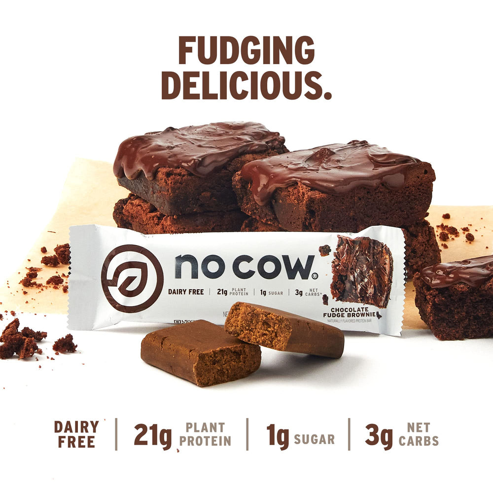 Close-up of No Cow Bars showing 20g vegan protein