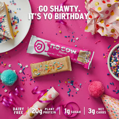 No Cow Birthday Cake vegan protein bar ingredients