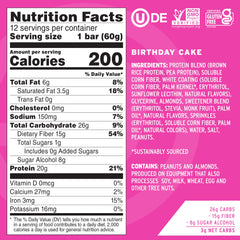 No Cow Birthday Cake vegan protein bars – packaging image