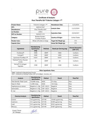 No fillers, gluten-free and non-GMO label on collagen powder