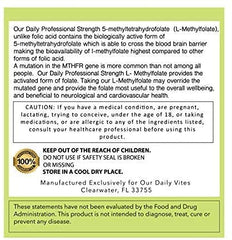No fillers, pure maximum strength methylfolate