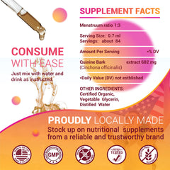 gluten-free and non-GMO tincture packaging label