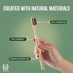 No nylon or plastic bristles