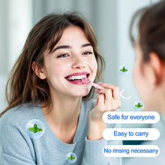 No rinsing necessary for quick oral cleaning