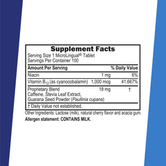 1,000 mcg Vitamin B-12 label on bottle