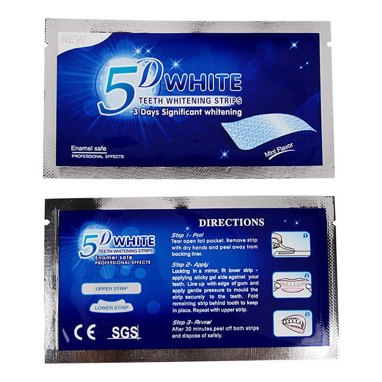 No-slip technology keeps whitening strips in place