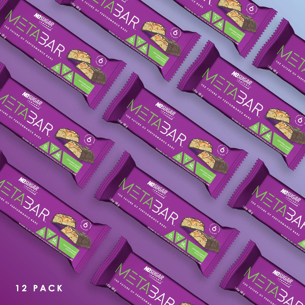 No Sugar META BAR box of 12 bars ready for family snacking and travel