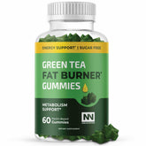 Bottle of Nobi Nutrition Green Tea Fat Burner Gummies on a white background