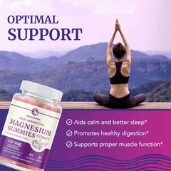 Nobi Nutrition Magnesium Citrate Gummies raspberry gloss emphasizes delicious flavor.