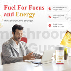 30-count bottle of Lion's Mane focus gummies