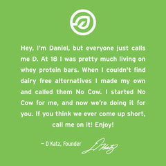 No Cow Birthday Cake bar 4-pack packaging offers convenient stocking.