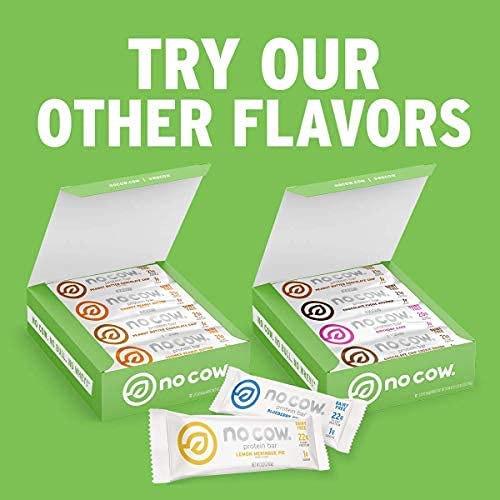 No Cow Birthday Cake bar non-GMO and kosher certification on packaging.