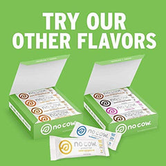 No Cow Birthday Cake bar non-GMO and kosher certification on packaging.