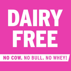 No Cow Birthday Cake bar vegan ingredients list highlights plant-based protein.