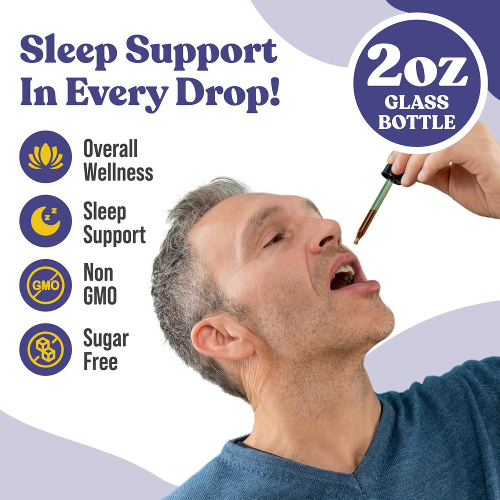 Infographic showing fast absorption of liquid sleep aid