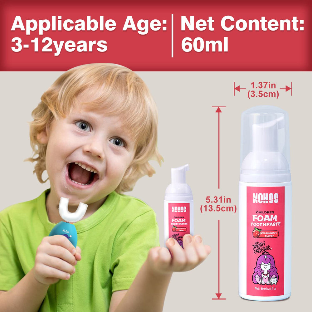 Child brushing with NOHOO toothpaste
