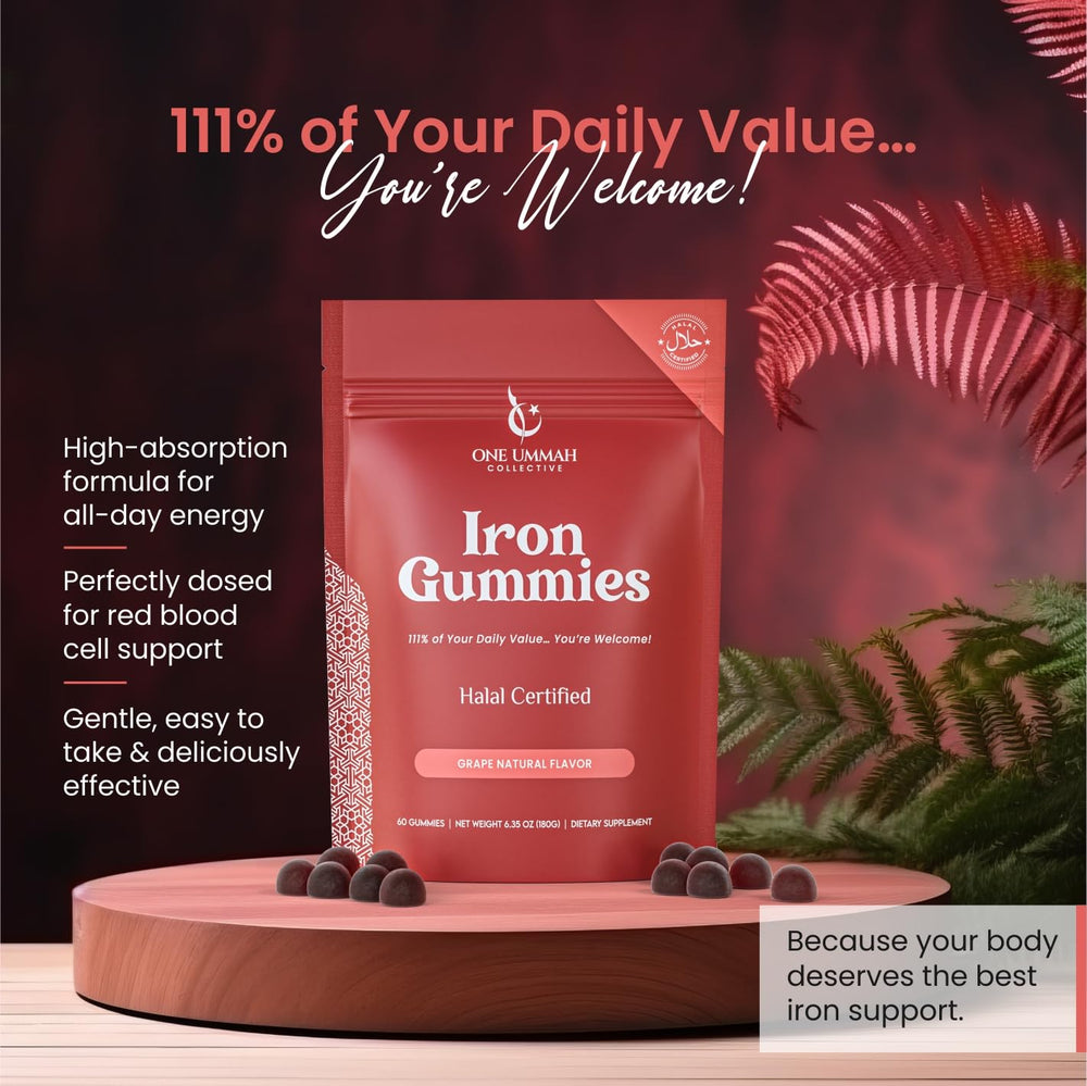 Gentle on the stomach non-constipating iron gummies